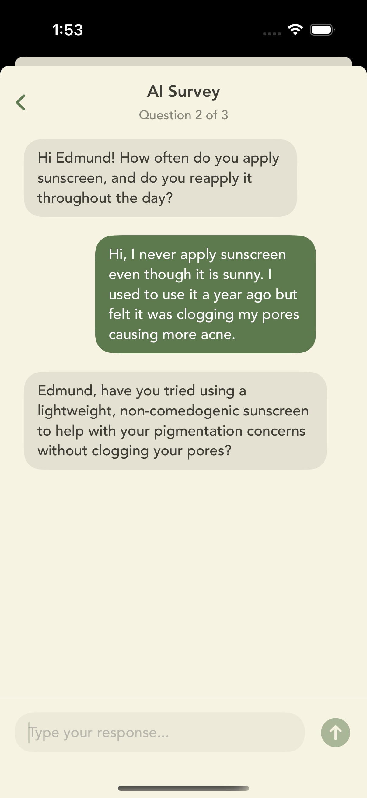 AI-powered survey interaction